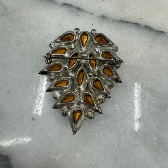 Antique Rhinestone encrusted Brooch - Picture 4 of 4